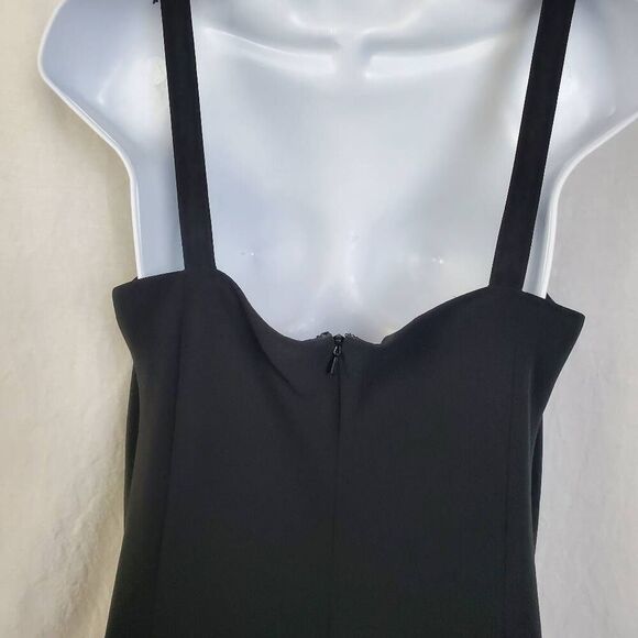 Ann Taylor LOFT Black Sleeveless Midi Slip Dress Women's Size 10 Lined Evening M - Picture 4 of 6